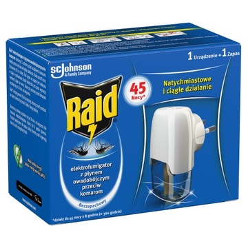 ЭЛЕКТРОФУМИГАТОР РЕЙД + ЗАМЕНА на жидкость от комаров SC Johnson 27 мл