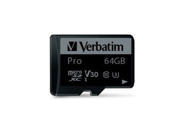Карта памяти Micro SDXC Verbatim 64 ГБ Class 10 UHS-1 + адаптер SD