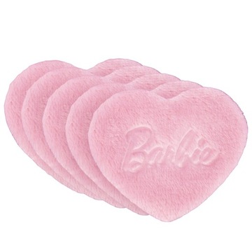 GLOV BARBIE Puszyste wielorazowe płatki kosmetyczne w kształcie serca 5 szt