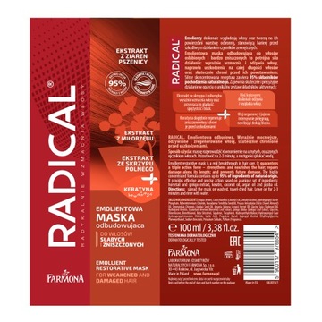 Farmona Radical смягчающая маска для волос 100 мл