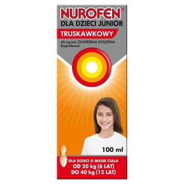 NUROFEN dla dzieci JUNIOR truskawkowy 40mg/m 100ml