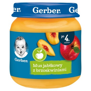 Gerber mus jabłkowo-brzoskwiniowy