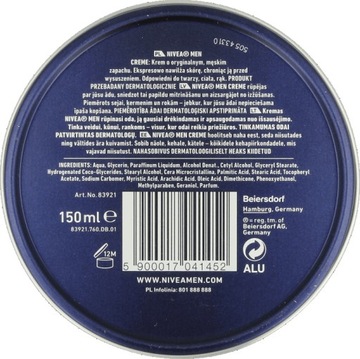 NIVEA MEN КРЕМ 150МЛ ЛИЦО-ТЕЛО-РУКИ