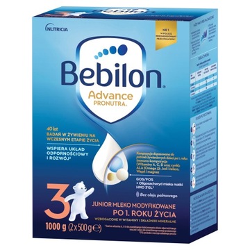 Mleko modyfikowane Bebilon Advance Pronutra 3 1000 g