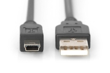 USB-кабель 3 м, черный разъем USB A/M - разъем miniUSB B/M s/USB 2.0