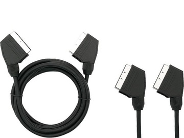 Kabel SCART / EURO - SCART / EURO VHS, TV, Kamera Video 1.5m