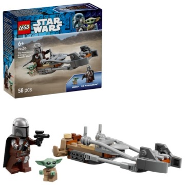 Конструктор LEGO Star Wars Спідер Мандалорця і Grogu 58 елементів