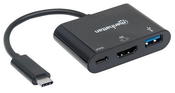 MANHATTAN USB 3.1 — адаптер HDMI, USB 24-контактный, USB 4-контактный 152037 USB 3.1 — HD