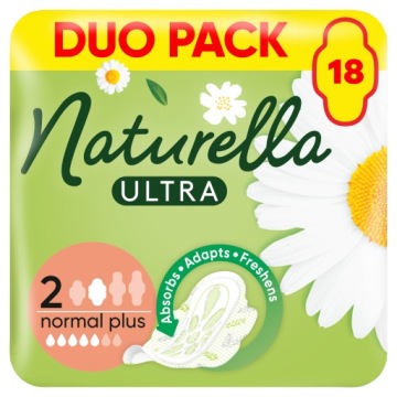 Прокладки гигиенические Naturella Ultra Normal Plus с крылышками, размер 2 x 18