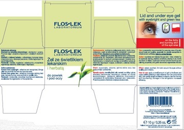 Флослек гель для глаз и век с просветом и чаем 15 мл