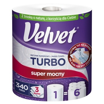 Ręcznik papierowy kuchenny Velvet 340 listków