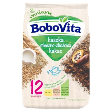BoboVita Кашка молочно-злакова какао по 12 м 230 г