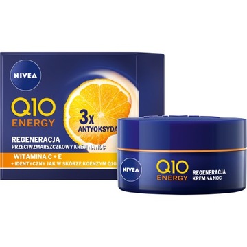 Nivea Q10 ENERGY REGENERACJA Przeciwzmarszczkowy krem na noc 50 ml