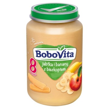Десертик Bobovita яблуко-банан-бісквіт і ноткою апельсина 190 g від 8 місяців