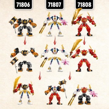 LEGO NINJAGO 71806 МЕХ ЭЛЕМЕНТА ЗЕМЛИ КОУЛА + БУМАЖНЫЙ ПАКЕТ LEGO СРЕДНИЙ