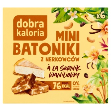 DOBRA KALORIA міні батончики а-ля чізкейк ванільний | 0 цукру батончики горіхи