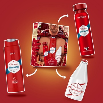 OLD SPICE WHITEWATER SET жидкость для бритья + дезодорант + гель для душа.