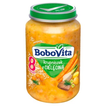Обід BOBOVITA Крупник з Телятиною від 8 місяців 200 г