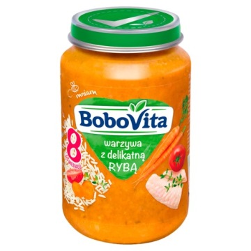 Обід Bobovita від 8 місяців Овочі з ніжною рибою 200 г
