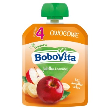 BoboVita Пюре яблуко банан для немовлят 4 міс.+, 80 г