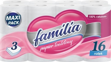 Papier toaletowy 16 rolek 3-warstwowy FAMILIA