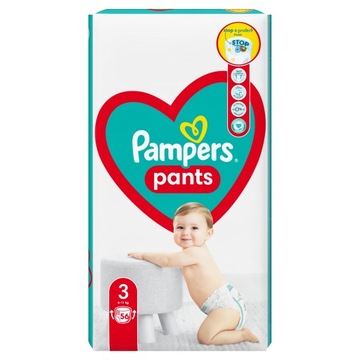 Подгузники Pampers Pants, размер 3, 56 шт + косметичка.