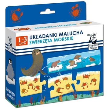 Układanki malucha. Zwierzęta morskie 1-3 lata Kapitan Nauka