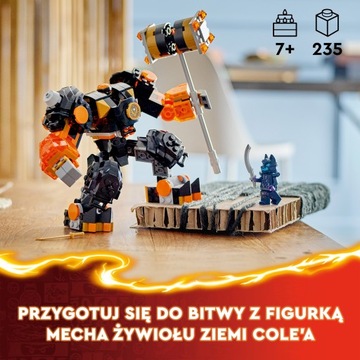 LEGO NINJAGO 71806 МЕХ ЭЛЕМЕНТА ЗЕМЛИ КОУЛА + БУМАЖНЫЙ ПАКЕТ LEGO СРЕДНИЙ