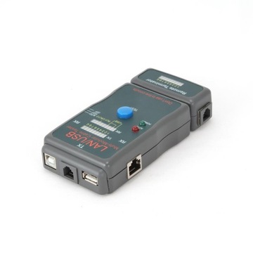 Диодный тестер для кабелей RJ4 5, RJ11, UTP, STP, USB AA/AB