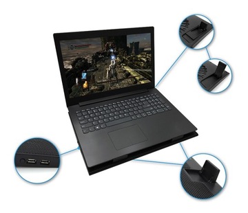 MEDIA-TECH HEAT BUSTER 17, ОХЛАЖДАЮЩАЯ ПОДСТАВКА ДЛЯ НОУТБУКОВ 15,6–17 ДЮЙМОВ