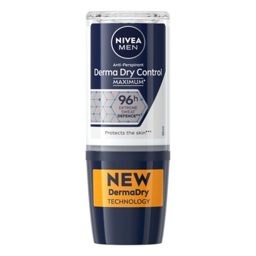 NIVEA Derma Dry Control Мужской шариковый антиперспирант, 50 мл
