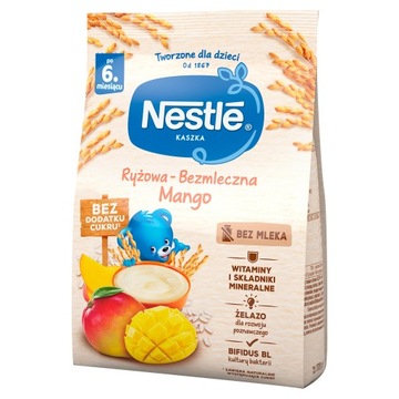 NESTLE Ryżowa kaszka BEZMLECZNA po 6 miesiącu życia MANGO 170 g