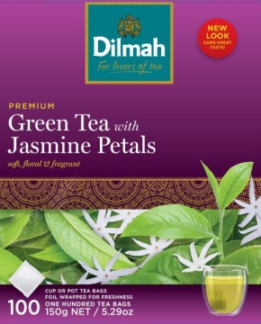 Зеленый чай Dilmah с натуральным жасмином [100x1,5 г]