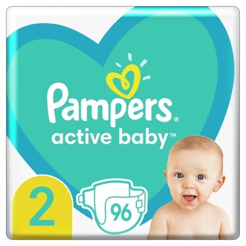 Pampers Active Baby, rozmiar 2, 96 pieluszek, 4kg-