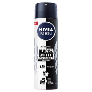 NIVEA MEN BLACK & WHITE НЕВИДИМЫЙ ОРИГИНАЛЬНЫЙ СПРЕЙ-АНТИПЕРСПИРАНТ 150 мл