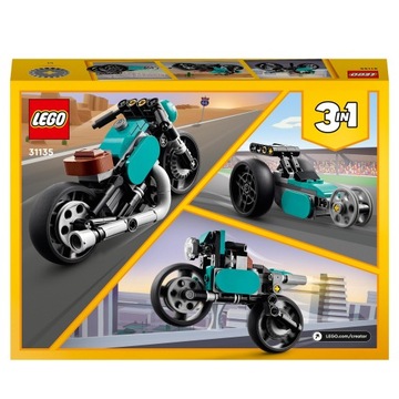 LEGO Creator 31135 Винтажный мотоцикл 3 в 1 Чоппер Harley Motor Dragster 8+