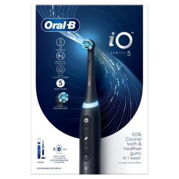 Oral-B iO 5 Чорний Щіточка електрична, Подарунок для жінки
