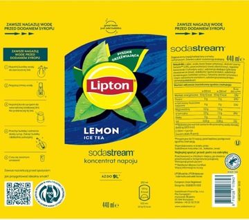 Syrop SODASTREAM Lipton Ice Tea Cytryna 440 ml