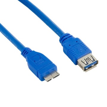 Kabel do dysku zewnętrznego HDD USB-A 0,5 m niebieski 50cm DOBRA JAKOŚĆ