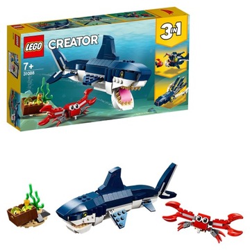 LEGO Creator 31088 Sea Creatures 3 в 1 Акула-краб-кальмаролов 7+