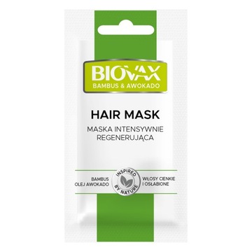 Biovax Bambus & Olej Avocado 20ml maska do włosów
