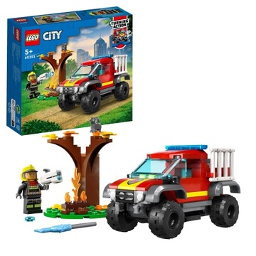 LEGO City 60393 Пожарная машина 4x4 Спасательная миссия 97 кубиков