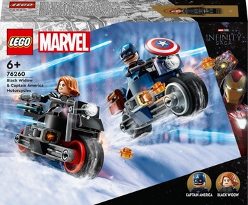 Мотоциклы LEGO Marvel «Вдова и Капитан Америка»
