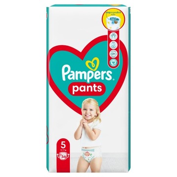 PAMPERS PANTS 5 PIELUCHOMAJTKI 56 SZT PIELUSZKI 12-17 KG
