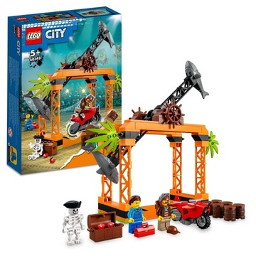 Klocki LEGO City 60342 Wyzwanie kaskaderskie: atak rekina