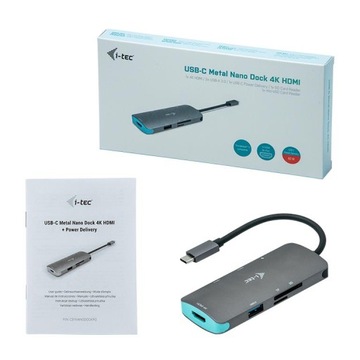 Док-станция i-tec USB-C Metal Nano HDMI+USB+SD