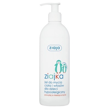 Ziajka żel do mycia ciała i włosów dzieci 400ml