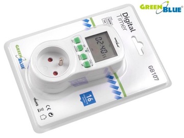 Таймер переключения - цифровой таймер GreenBlue, 16 программ, максимум 240 программ