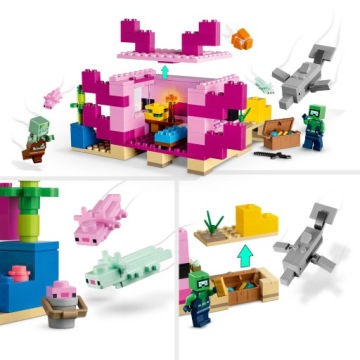 LEGO 21247 MINECRAFT ДОМ АКСОЛОТЛЯ