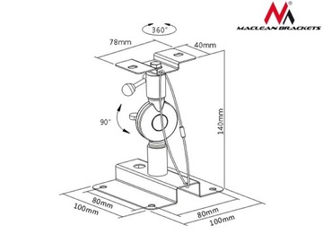 ПОТОЛОЧНОЕ НАСТЕННОЕ КРЕПЛЕНИЕ ДЛЯ КОЛОННЫ SOLDINY 3D 2 ШТ. 15 кг